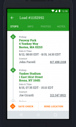 Load details allows driver and dispatcher to see location details and to update status or send manual location updates. Load Detail