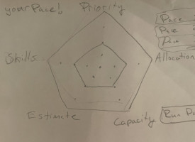 Spider chart with 5 metrics